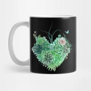 Succulent Heart Mug